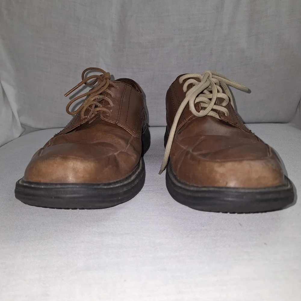 Dr. Comfort Classic 8420 Men's Chestnut Brown Leather Lace Up Dress Shoes 10.5 M